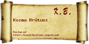 Kozma Brútusz névjegykártya